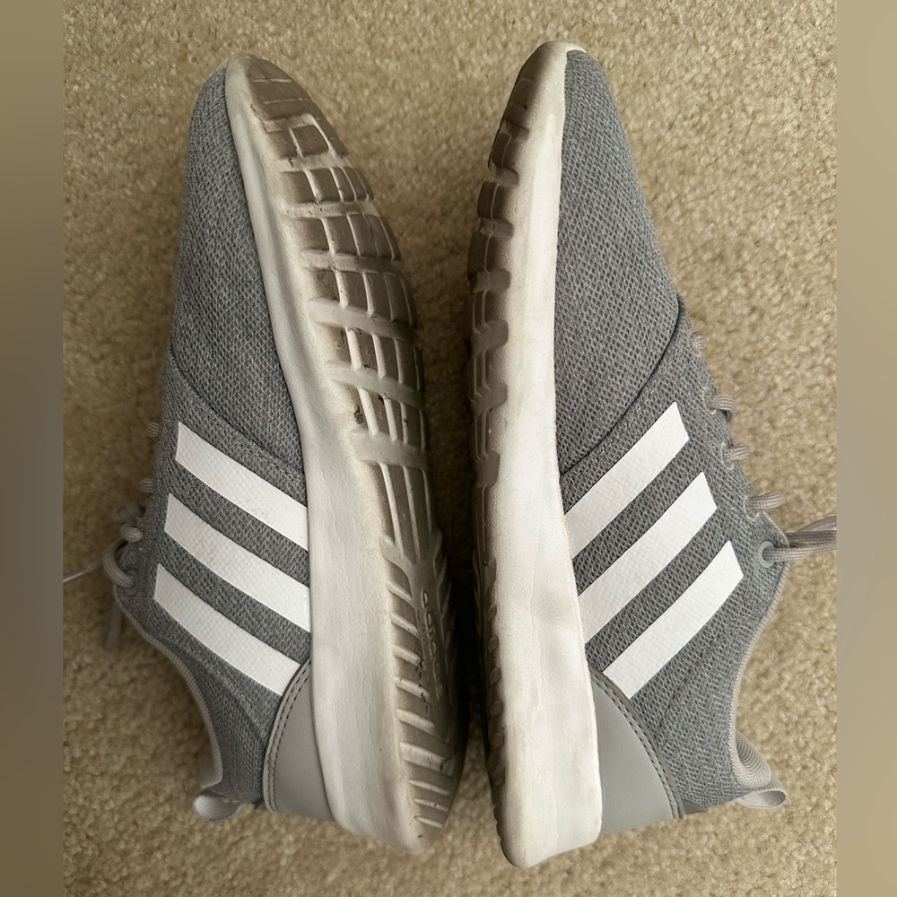 Adidas Women's Cloudfoam QT Racer 2.0 Sneakers Running Shoes Grey/White Size 8 - Picture 4 of 7